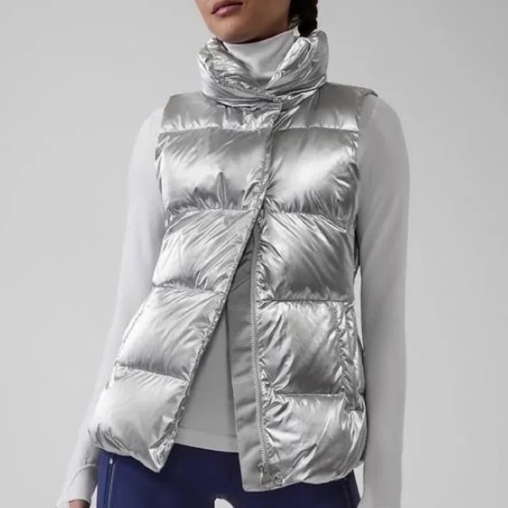 New Athleta Metallic Downtown Vest Gem